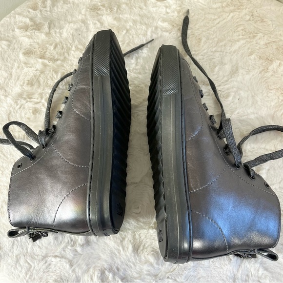 Coach Patch Sequined High Top Sneaker Gun Metal  MSRP: $395.00 - Picture 3 of 9